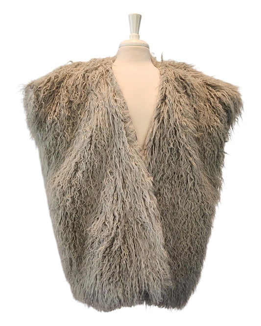 Kimono Style Faux Fur Vest