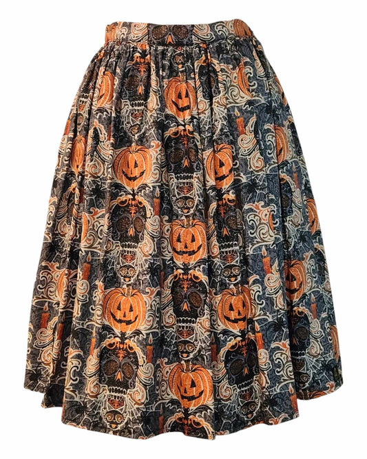 Fright Night - 28" Pleated Skirt With Pockets