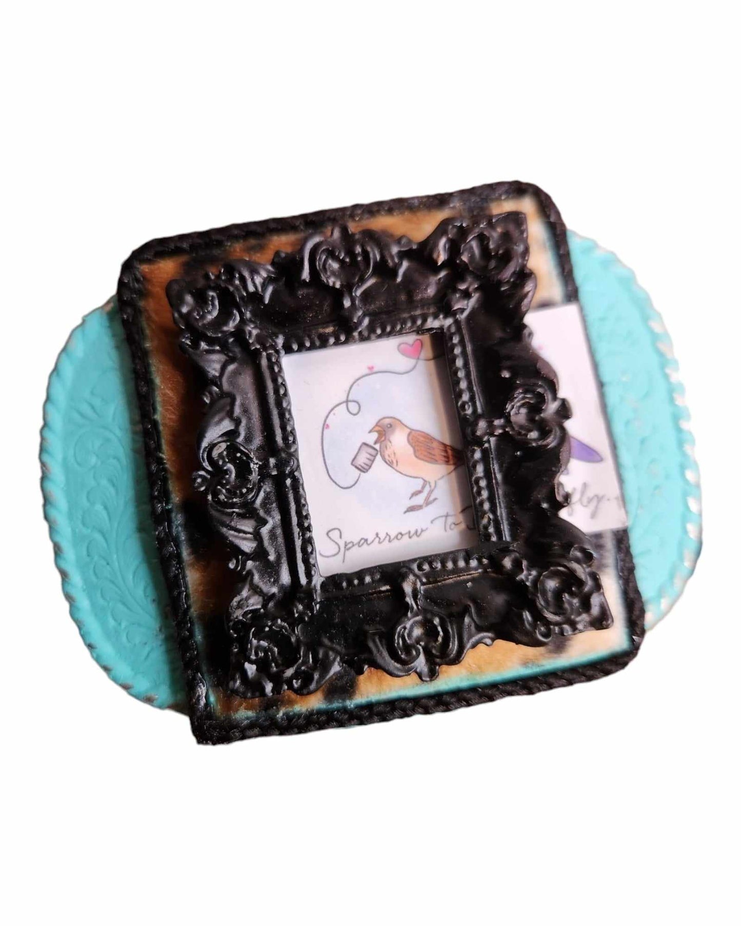 Framed Leopard Belt Buckle & Belt