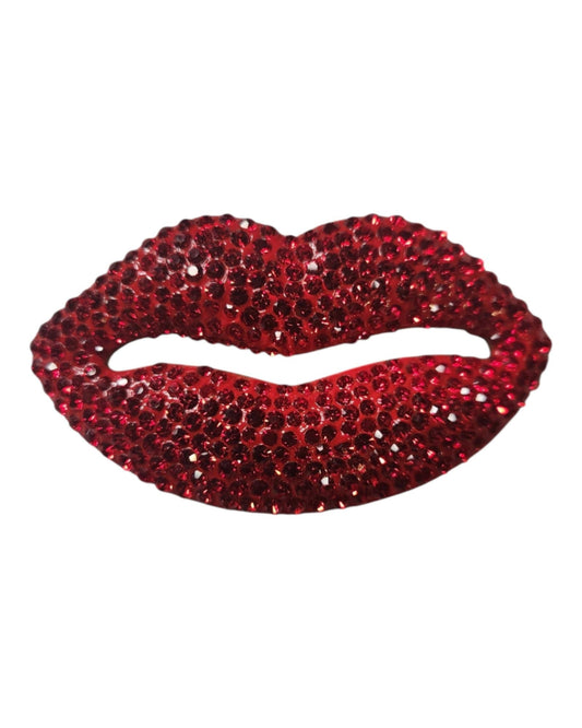 Butler & Wilson Rhinestone Lips Brooch