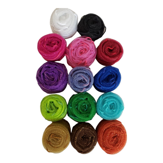 Rosebud Glitter Scarf - A Rainbow Of Color