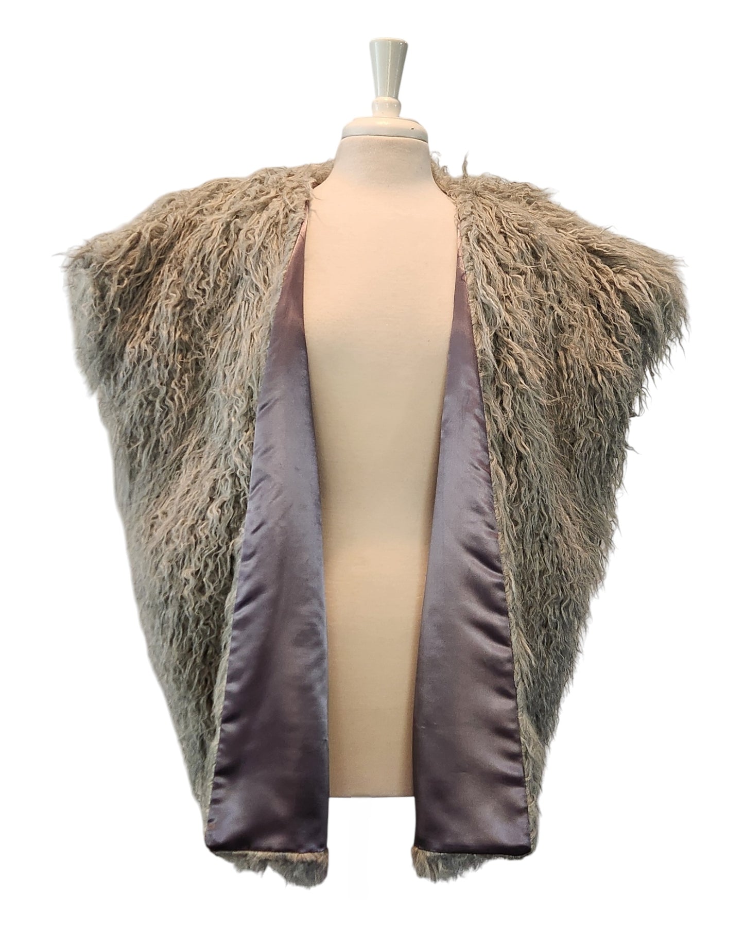 Kimono Style Faux Fur Vest